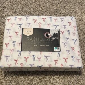 NWT Rachel Zoe Bow Twin XL Sheet Set